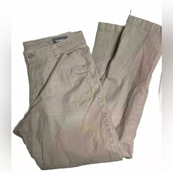 Bonobos 5-Pocket Pants Men 33 x 32 Biege Stretch Straight Fit Twill Straight Leg - Picture 1 of 5